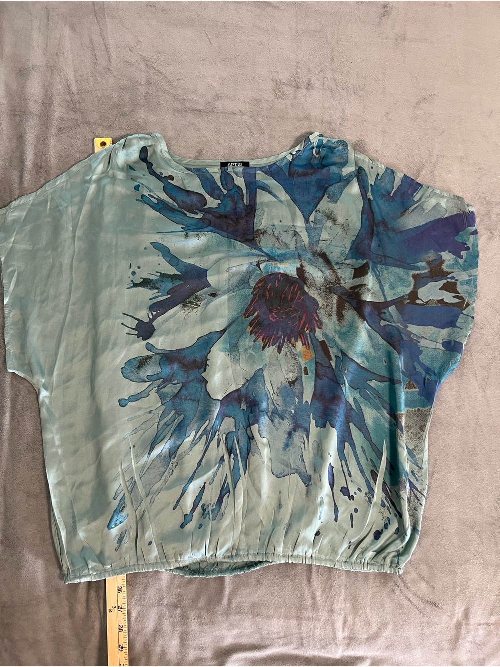 Apt. 9 Blue Floral Silk Blend Women's Top